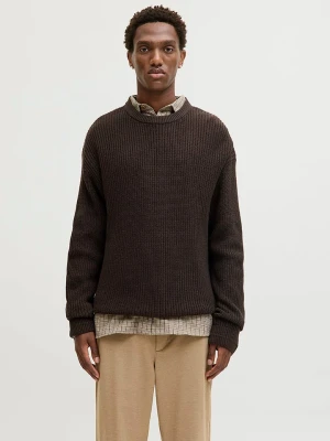 Jack & Jones Sweter "Kaito" w kolorze brązowym rozmiar: M