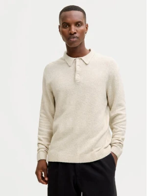 Jack & Jones Sweter Maverick 12286144 Beżowy Regular Fit