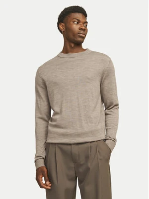 Jack&Jones Sweter Merino 12216817 Szary Regular Fit