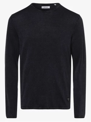 Jack & Jones Sweter męski Mężczyźni Bawełna niebieski jednolity,