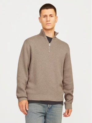 Jack&Jones Sweter Milano 12259664 Szary Relaxed Fit