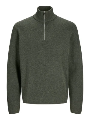 Jack & Jones Sweter "Milano" w kolorze ciemnozielonym rozmiar: XL