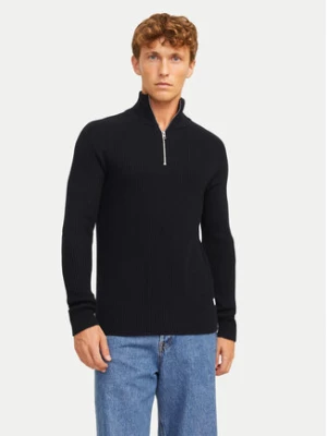 Jack&Jones Sweter Pannel 12258473 Czarny Regular Fit