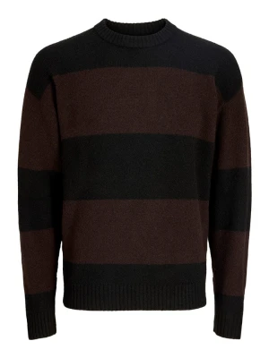 Jack & Jones Sweter w kolorze czarno-brązowym rozmiar: L