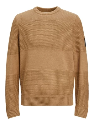 Jack & Jones Sweter w kolorze jasnobrązowym rozmiar: S