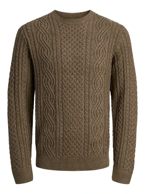 Jack & Jones Sweter w kolorze jasnobrązowym rozmiar: M