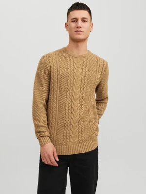 Jack & Jones Sweter w kolorze jasnobrązowym rozmiar: L