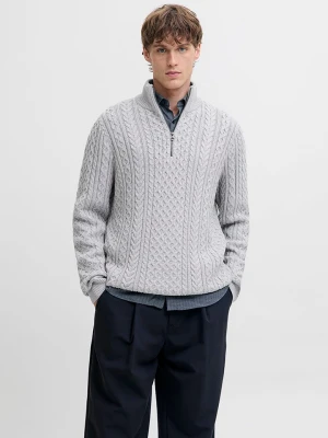 Jack & Jones Sweter w kolorze szarym rozmiar: M
