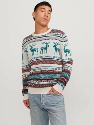 Jack & Jones Sweter "Xmas Snowball" w kolorze biało-błękitnym rozmiar: XXL