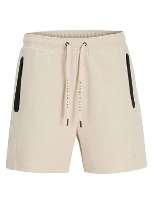 Jack & Jones Szorty dresowe "Gordon" w kolorze beżowym rozmiar: XL