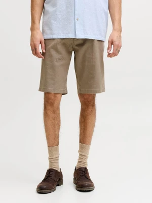 Jack & Jones Szorty "Fred" w kolorze jasnobrązowym rozmiar: L