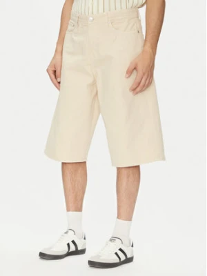 Jack&Jones Szorty jeansowe Owen 12277167 Beżowy Baggy Fit
