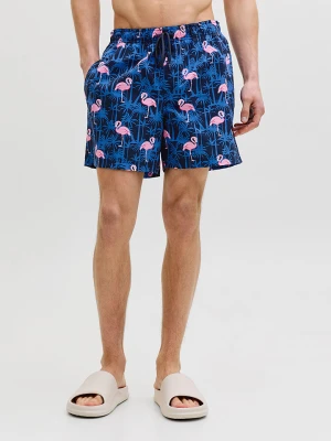 Jack & Jones Szorty kąpielowe "Maui" w kolorze niebiesko-jasnoróżowym rozmiar: S