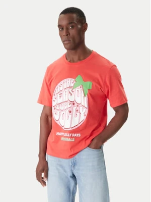 Jack & Jones T-Shirt Holiday Cartoon 12287550 Czerwony Relaxed Fit