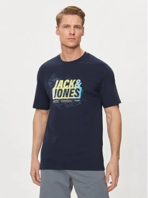 Jack&Jones T-Shirt Map 12257908 Granatowy Regular Fit