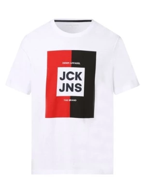 Jack & Jones T-shirt męski Mężczyźni Bawełna biały nadruk,