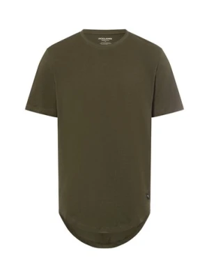 Jack & Jones T-shirt męski Mężczyźni Bawełna zielony jednolity,