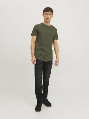 Jack & Jones T-shirt męski Mężczyźni Bawełna zielony jednolity,
