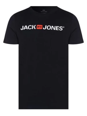 Jack & Jones T-shirt męski Mężczyźni Dżersej niebieski nadruk,