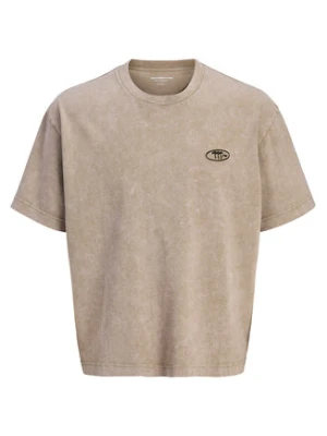 Jack&Jones T-Shirt Retreat 12277886 Beżowy Oversize