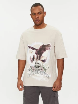 Jack&Jones T-Shirt Rush Skull 12216298 Beżowy Relaxed Fit