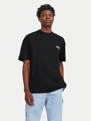 Jack & Jones T-Shirt Santorini 12251776 Czarny Wide Fit
