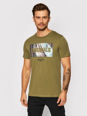 Jack&Jones T-Shirt Swirl 12193665 Zielony Regular Fit