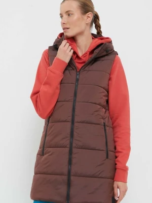 Jack Wolfskin bezrękawnik damski kolor brązowy przejściowy
