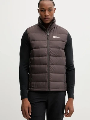 Jack Wolfskin bezrękawnik sportowy puchowy Ather kolor brązowy przejściowy 1207691