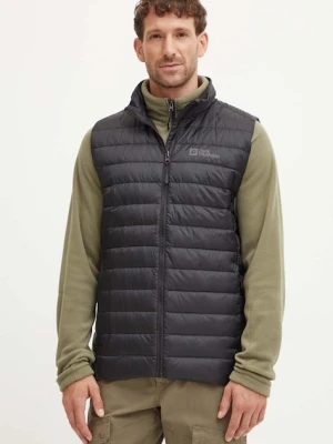 Jack Wolfskin bezrękawnik sportowy puchowy Pilvi kolor czarny przejściowy 1207711