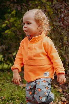 Jack Wolfskin bluza dziecięca SMILEYWORLD MIDLAYER kolor pomarańczowy gładka