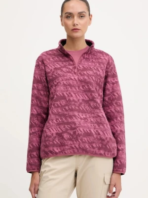 Jack Wolfskin bluza outdoorowa BIG SKY kolor fioletowy wzorzysta A65449