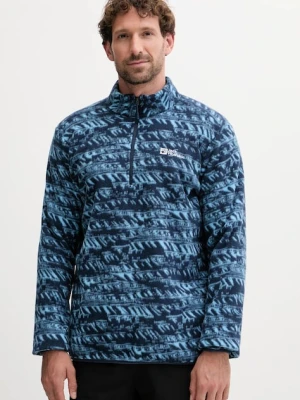 Jack Wolfskin bluza polarowa BIG SKY męska kolor granatowy wzorzysta A65447