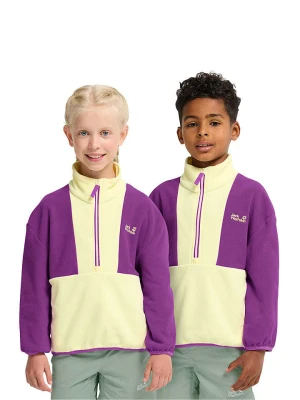 Jack Wolfskin Bluza polarowa "Taunus" w kolorze fioletowo-kremowym rozmiar: 176
