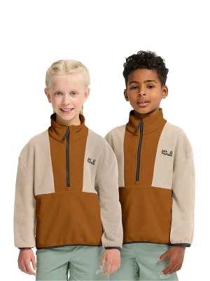 Jack Wolfskin Bluza polarowa "Taunus" w kolorze jasnobrązowo-beżowym rozmiar: 104