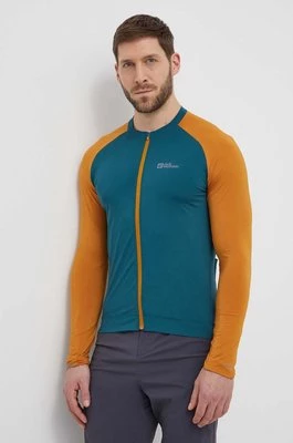 Jack Wolfskin bluza sportowa Gravex kolor zielony wzorzysta 1809971