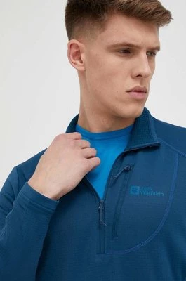 Jack Wolfskin bluza sportowa Kolbenberg Hz kolor niebieski gładka