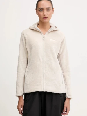Jack Wolfskin bluza sportowa Rotwand kolor beżowy z kapturem gładka A61897