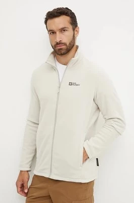 Jack Wolfskin bluza sportowa Taunus kolor beżowy gładka