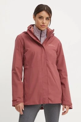 Jack Wolfskin bluza sportowa Taunus kolor fioletowy gładka