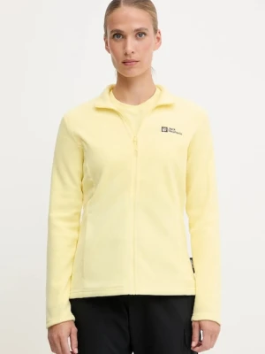 Jack Wolfskin bluza sportowa Taunus kolor żółty gładka 1711391