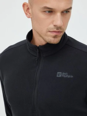 Jack Wolfskin bluza sportowa Taunus męska kolor czarny gładka 1709522