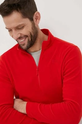Jack Wolfskin bluza sportowa Taunus męska kolor czerwony gładka 1709522