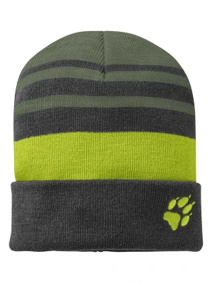 Jack Wolfskin Czapka beanie "Stripy Knit" w kolorze zielonym rozmiar: S