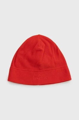 Jack Wolfskin czapka kolor czerwony z cienkiej dzianiny 1909852