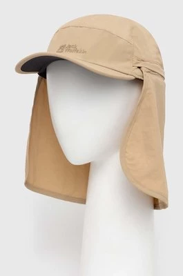 Jack Wolfskin czapka z daszkiem Canyon kolor beżowy gładka 1911401