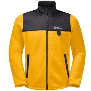 Jack Wolfskin Dna Grizzly Fleece FZ M 1709982-3802, Męskie, Żółte, polary, poliester, rozmiar: 3XL