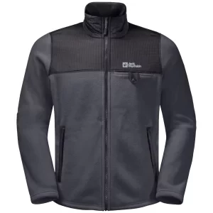 Jack Wolfskin Dna Grizzly Fleece FZ M 1709982-6230, Męskie, Czarne, polary, poliester, rozmiar: 3XL