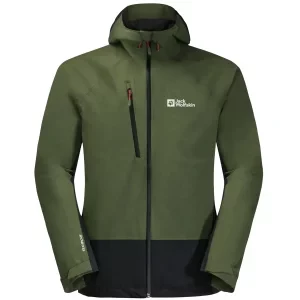 Jack Wolfskin Eagle Peak 2l Jkt M 1112993-4129, Męskie, Zielone, kurtki, poliester, rozmiar: 3XL