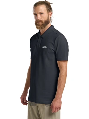 Jack Wolfskin Funkcyjna koszulka polo "Essential" w kolorze antracytowym rozmiar: XL